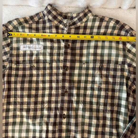 Katie Rie’s Upcycled Plaid Button Down Shirt, Baylor University- size M oversize - Picture 11 of 14